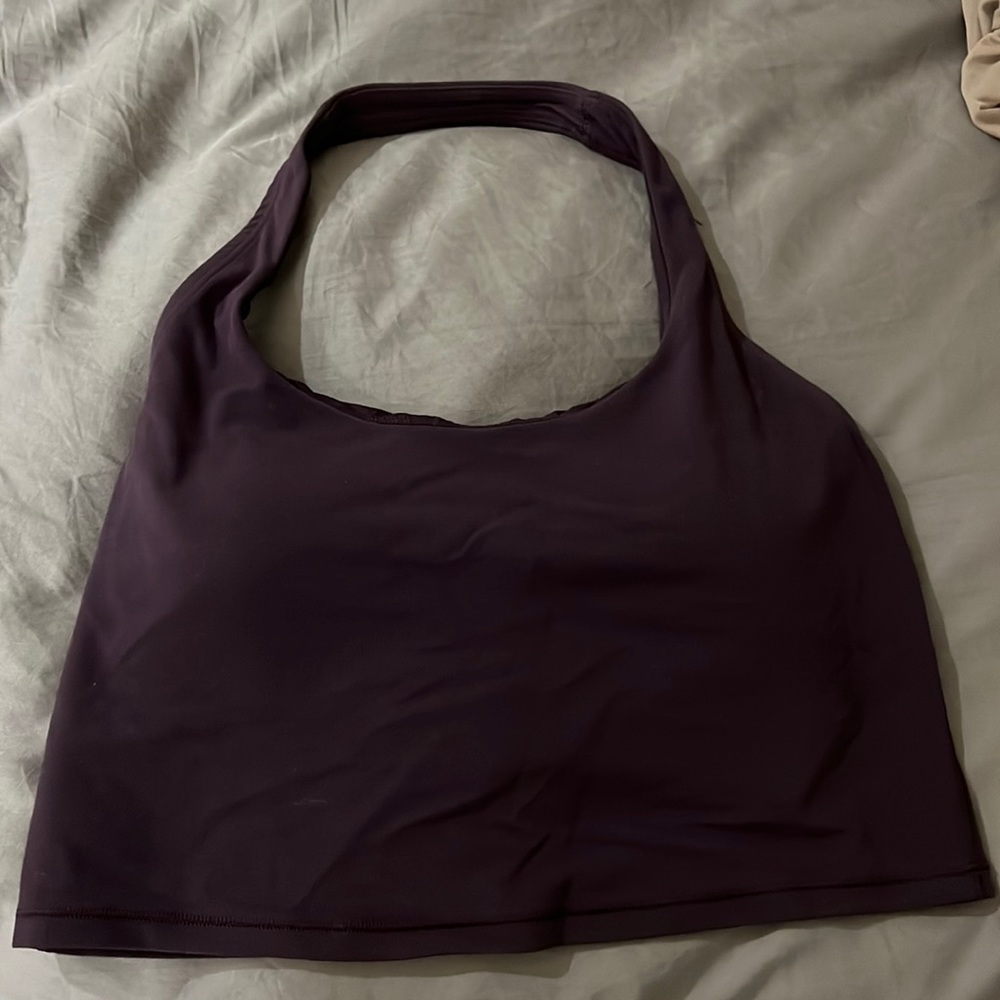 Dark purple halter bra top